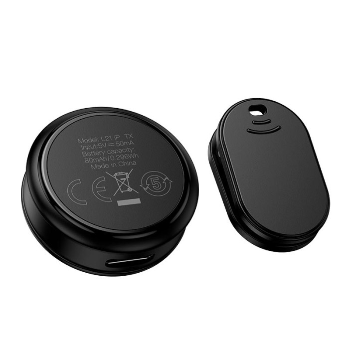 Бездротовий петличний мікрофон HOCO L21 Lightning Black
