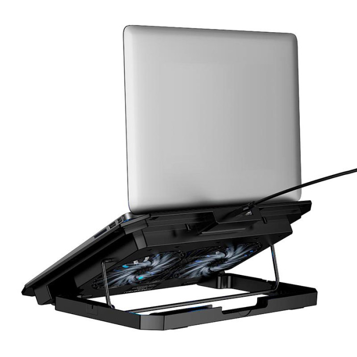 Подставка под ноутбук HOCO GA4 12-17", RGB, Black
