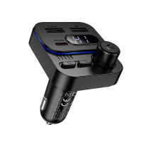 FM модулятор BOROFONE BC61 BT5.4 2USB / Type-C / PD / QC / 45W / 3A, Black