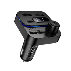 FM модулятор BOROFONE BC61 BT5.4 2USB / Type-C / PD / QC / 45W / 3A, Black