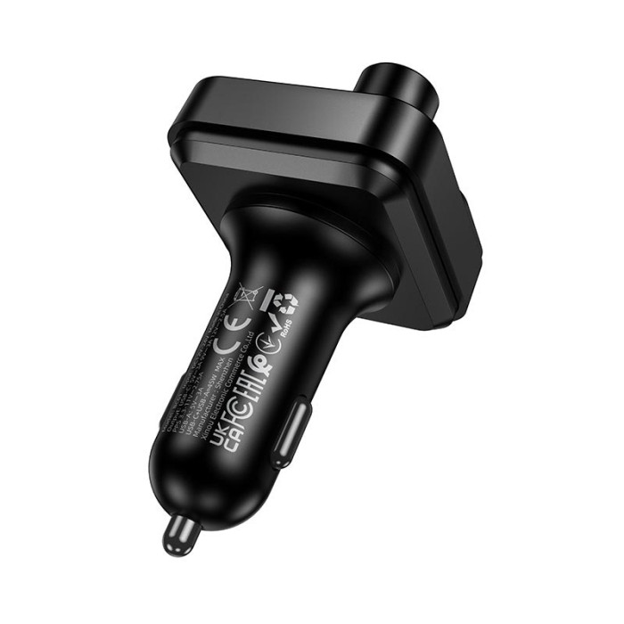 FM модулятор BOROFONE BC61 BT5.4 2USB / Type-C / PD / QC / 45W / 3A, Black