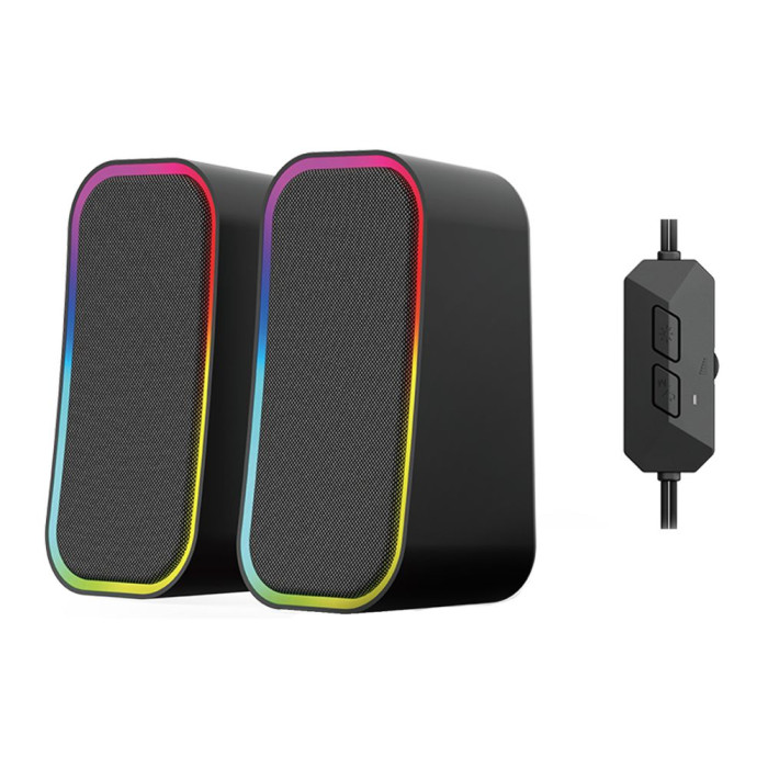 Акустична система для ПК Fantech GS304 Groove 2 Modes RGB 6W, BT / AUX / USB, Black