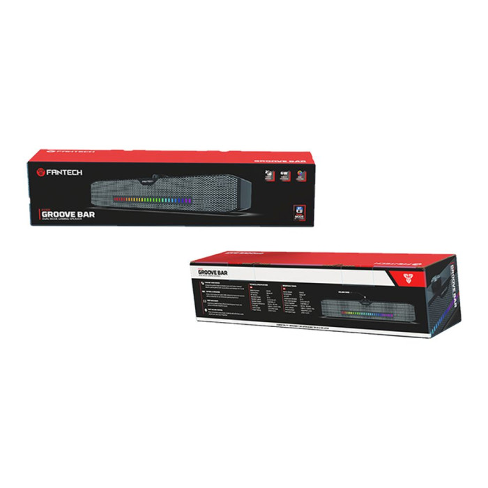 Саундбар для ПК Fantech GS303 Groove bar RGB 2х3W / BT / AUX / USB Black