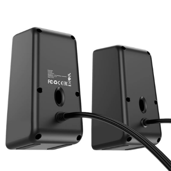 Акустическая система для ПК HOCO DS14 RGB 2х5W, AUX / USB, Black