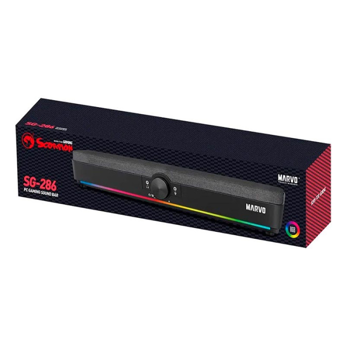 Саундбар для ПК MARVO SG-286 RGB 2х5W / BT / USB, Black