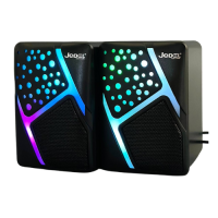 Акустична система для ПК Jedel S-527 RGB 2х3W, AUX / USB, Black