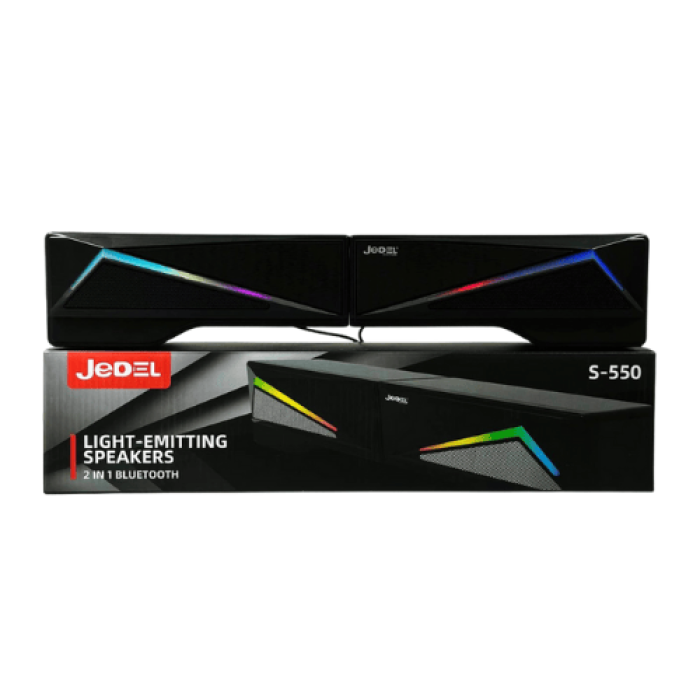 Акустическая система для ПК Jedel S-550 RGB 2х3W, AUX / USB, Black