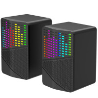 Акустична система для ПК Jedel S-576 RGB 2х3W, AUX / USB, Black