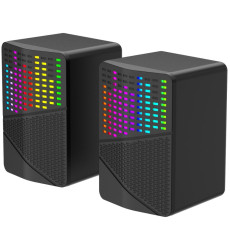 Акустична система для ПК Jedel S-576 RGB 2х3W, AUX / USB, Black