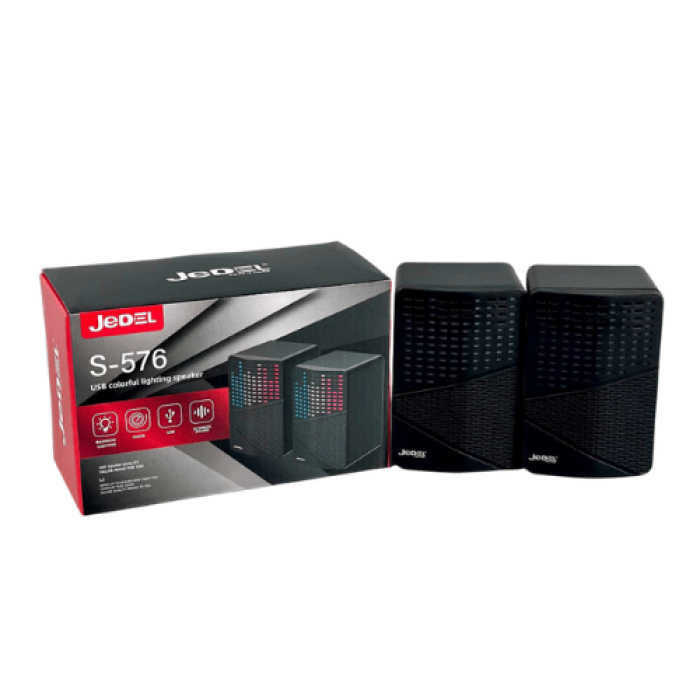 Акустическая система для ПК Jedel S-576 RGB 2х3W, AUX / USB, Black