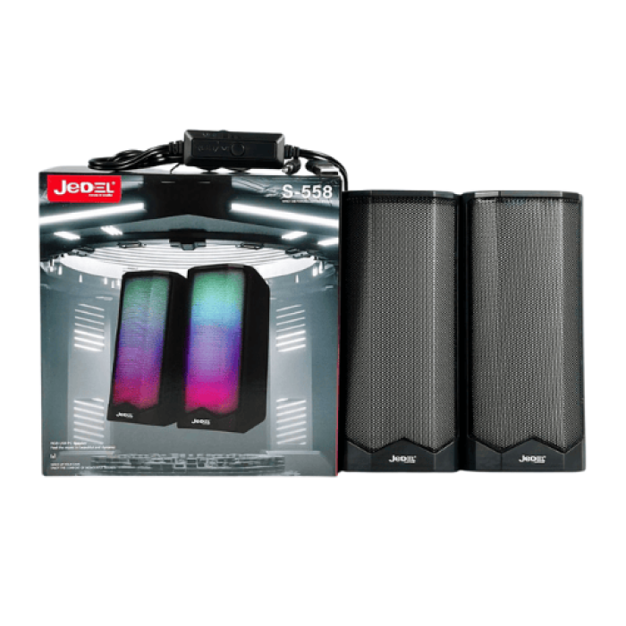 Акустическая система для ПК Jedel S-558 RGB 2х5W, AUX / USB, Black