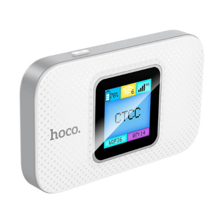 Портативний маршрутизатор інтернет WiFi 6, 4G HOCO DQ12 White
