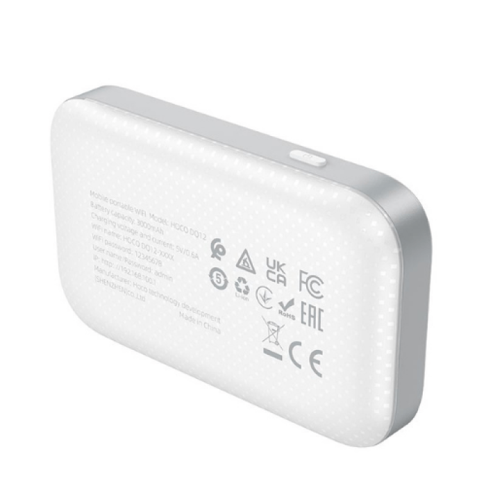Портативний маршрутизатор інтернет WiFi 6, 4G HOCO DQ12 White