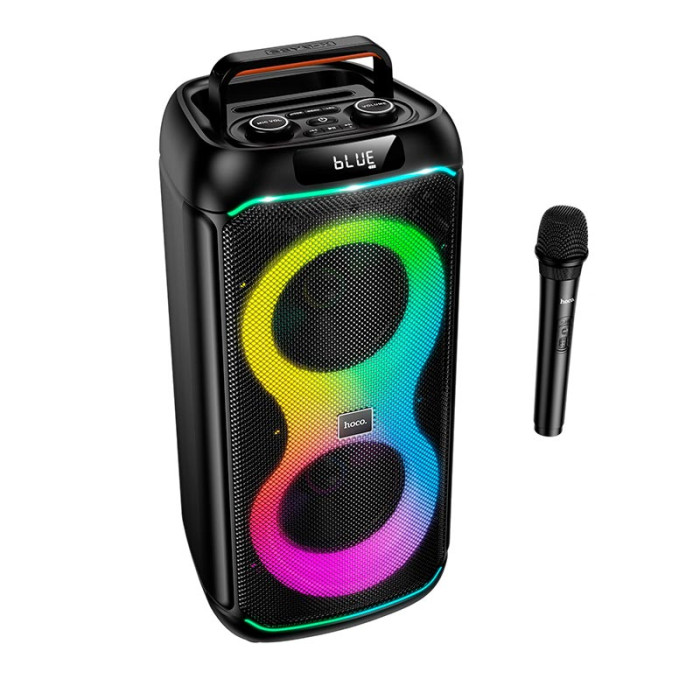 Караоке-колонка HOCO DS74 TF / AUX / USB / FM / BT, 40W, 3 год Black 