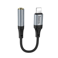 Перехідник HOCO LS36A Lightning to AUX 3.5 mm Grey