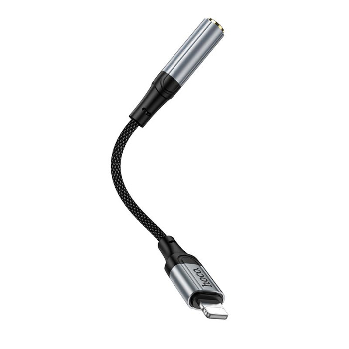 Перехідник HOCO LS36A Lightning to AUX 3.5 mm Grey