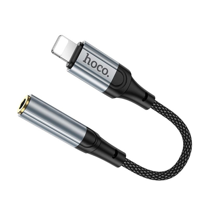 Перехідник HOCO LS36A Lightning to AUX 3.5 mm Grey