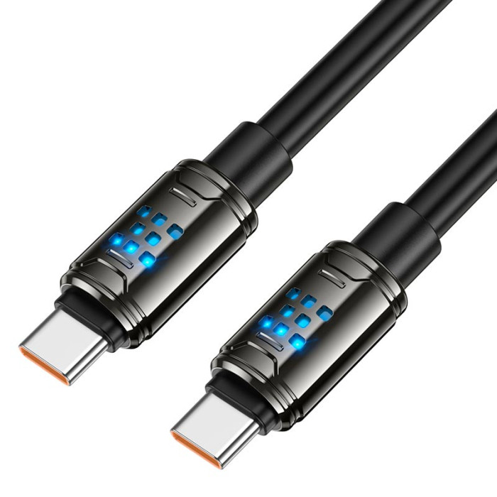 Кабель Hoco U143 Type-C to Type-C 240W / 5A 1.2m Black