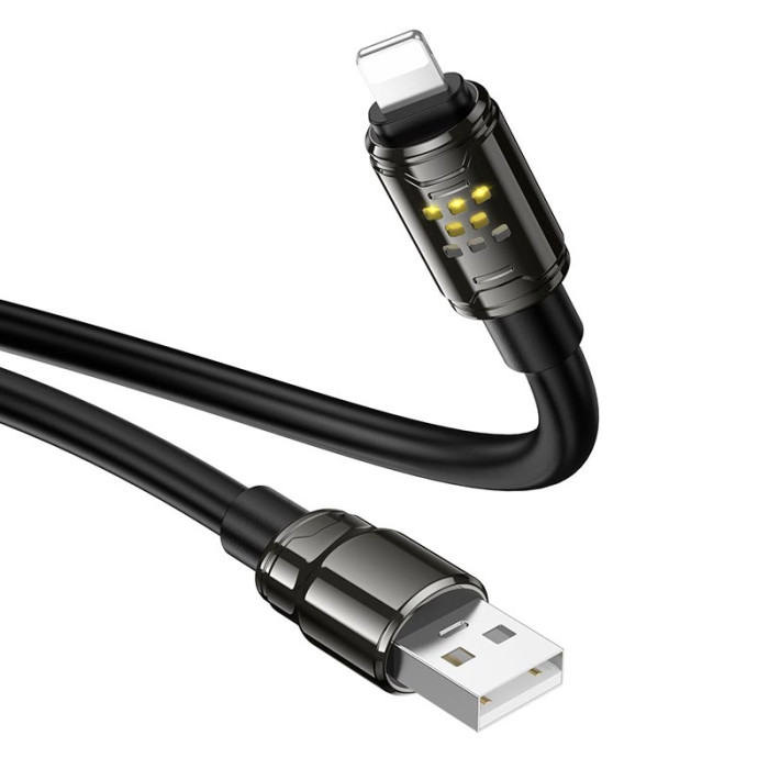 Кабель Hoco U143 USB to Lightning 2.4A 1.2m Black