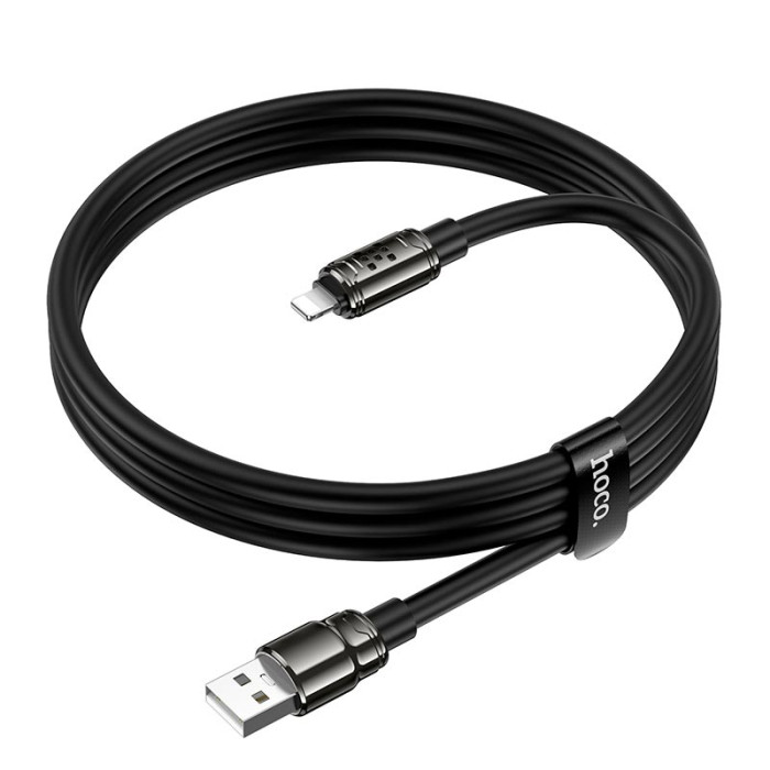 Кабель Hoco U143 USB to Lightning 2.4A 1.2m Black