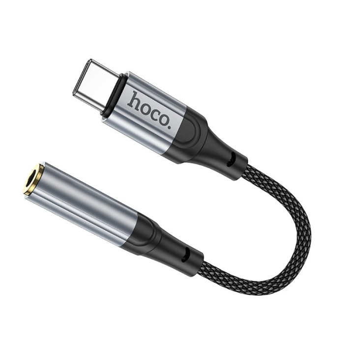 Переходник HOCO LS36 Type-C to AUX 3.5 mm Grey