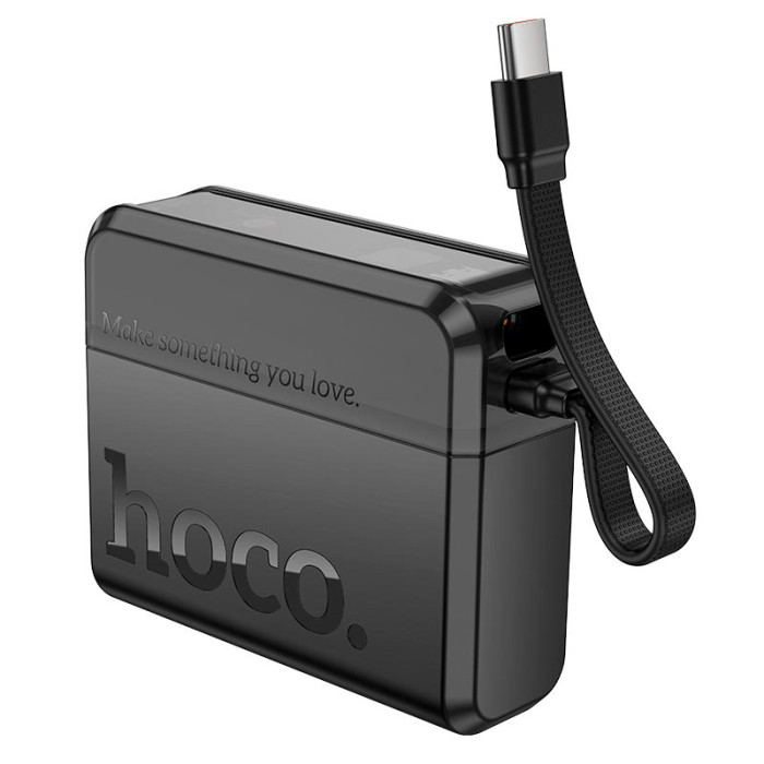 Повербанк Hoco Q38 10000mAh, Lightning / 2 х Type-C / 20W, Black