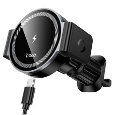 Автомобільний тримач з бездротовою зарядкою HOCO HW35 15W Black