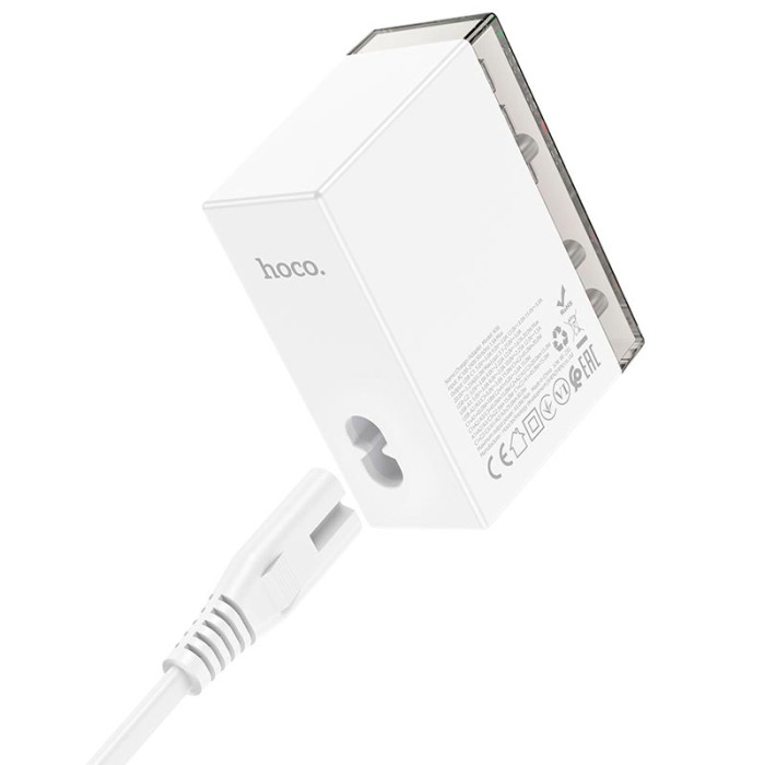 Зарядное устройство 6 в 1 HOCO N36 3 х USB / 3 х Type-C, PD/QC, 65W/3A, White