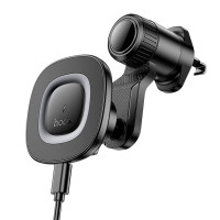 Автомобільний тримач з бездротовою зарядкою HOCO HW30 15W Black
