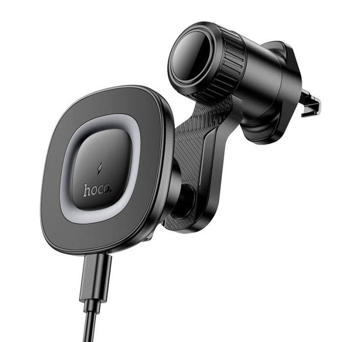 Автомобільний тримач з бездротовою зарядкою HOCO HW30 15W Black