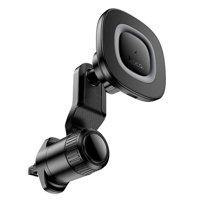 Автомобільний тримач з бездротовою зарядкою HOCO HW30 15W Black