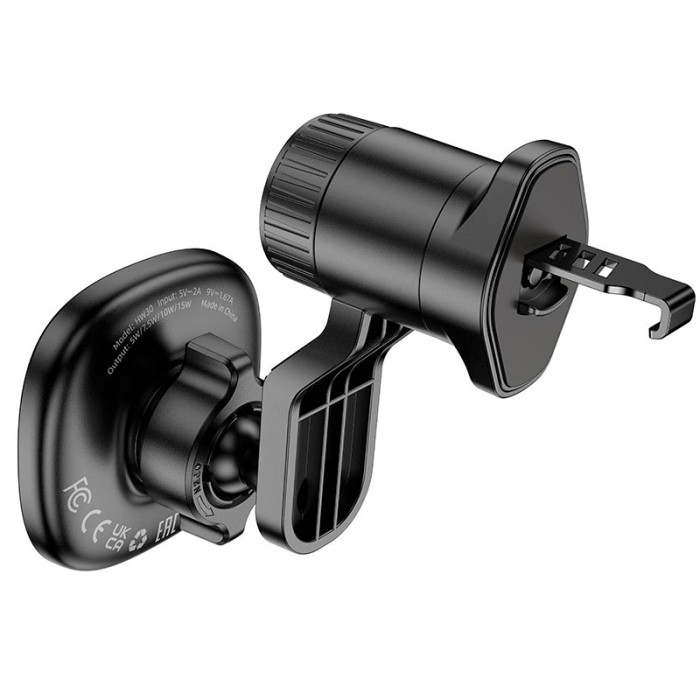 Автомобільний тримач з бездротовою зарядкою HOCO HW30 15W Black