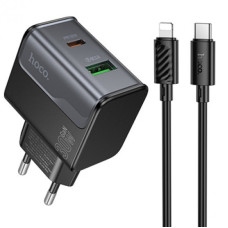 Кабель та блочок Hoco CS73A Type-C to Lightning 30W 1m Black
