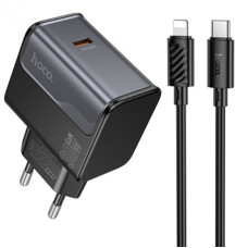 Кабель та блочок Hoco CS72A Type-C to Lightning 30W 1m Black