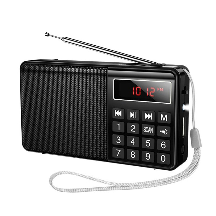 Портативний радіоприймач HOCO HI50 BT5.3 TF / USB / AUX / AM / FM, 5W 3.5 год Black