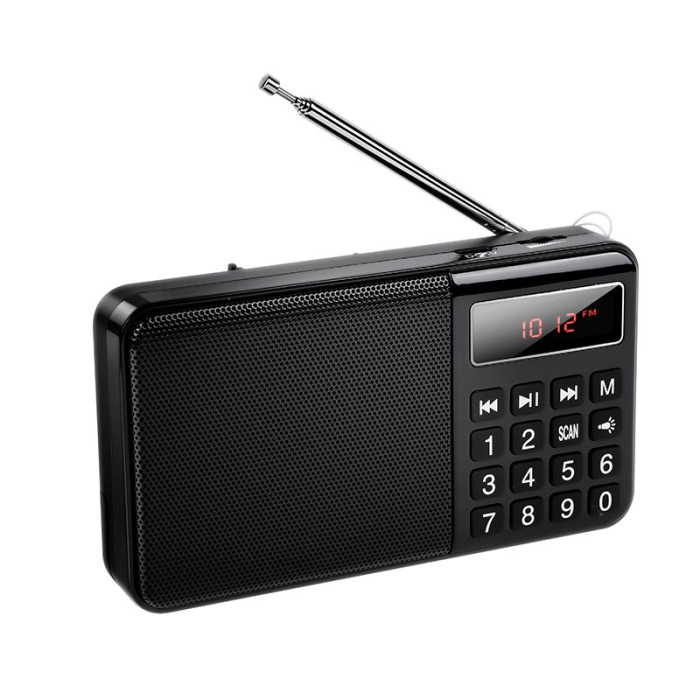 Портативний радіоприймач HOCO HI50 BT5.3 TF / USB / AUX / AM / FM, 5W 3.5 год Black