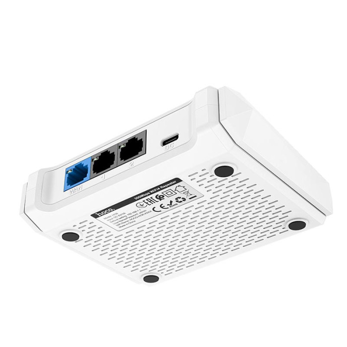 Маршрутизатор интернет WiFi 4 HOCO HI36 White