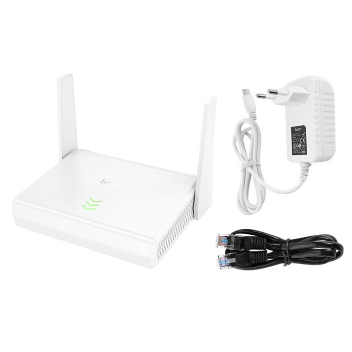 Маршрутизатор интернет WiFi 4 HOCO HI36 White