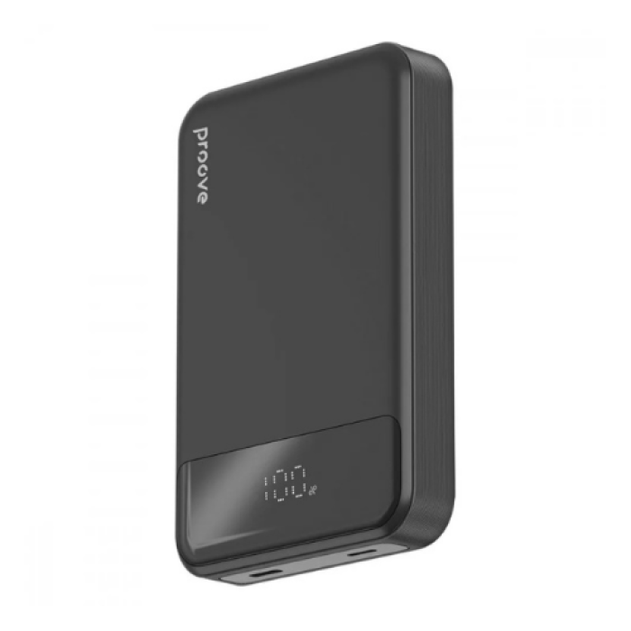 Повербанк Proove Hoodman Magnetic 10000mAh, Type-C / 20W / 3A, Black