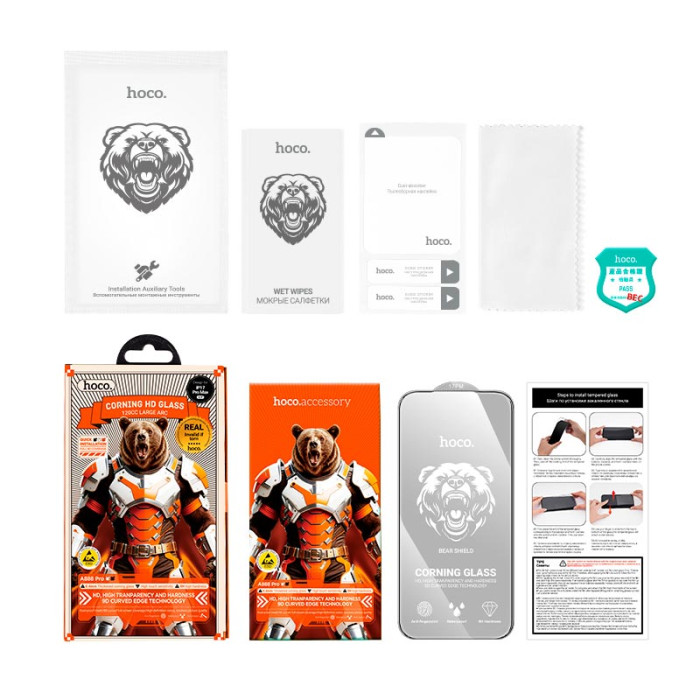 Захисне скло для смартфону HOCO A888 Pro iPhone 17 Pro Max Black