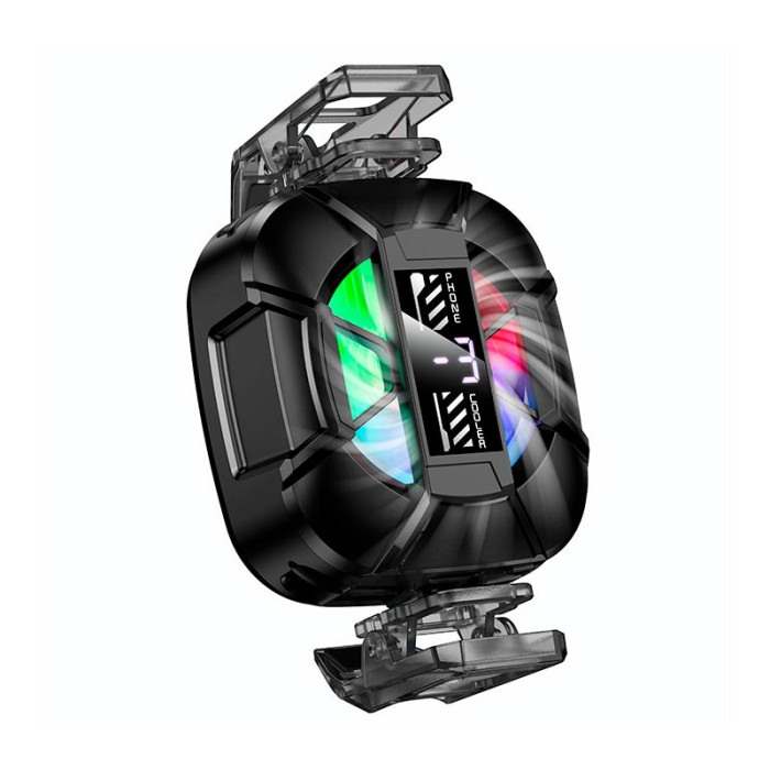 Куллер для телефону HOCO GA5 до 7", RGB, Black