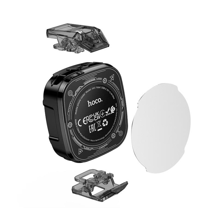Куллер для телефону HOCO GA5 до 7", RGB, Black