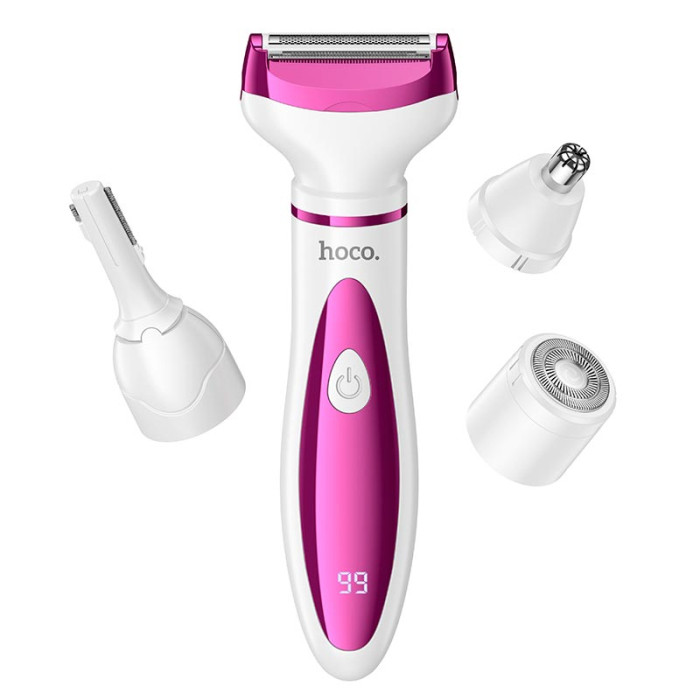 Електробритва 4 в 1 для сухого гоління Hoco HP80 Rose Red