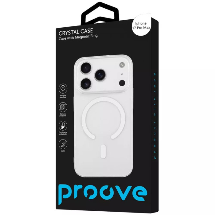 Чохол для смартфону Proove Crystal Case MagSafe iPhone 17 Pro Max, Transparent