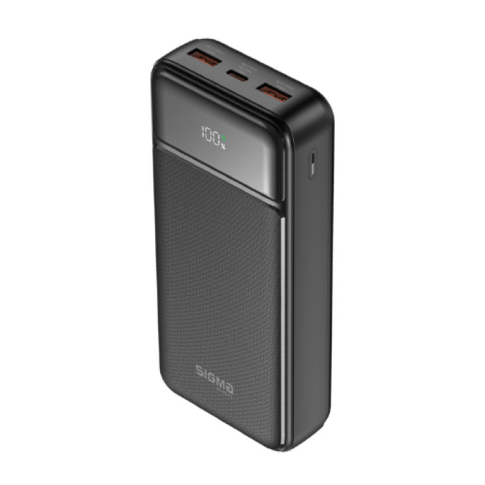 Повербанк Sigma mobile X-power SI20A4QL 20000mAh, Type-C / 2 х USB / 22.5W / 3A, Black