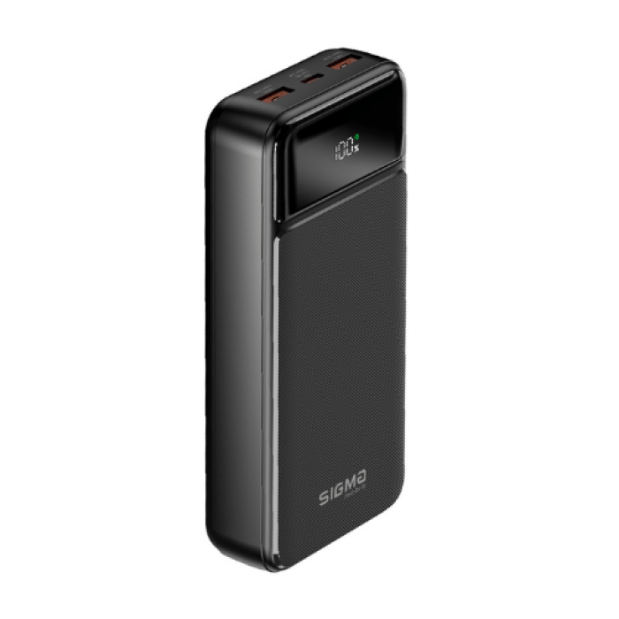 Повербанк Sigma mobile X-power SI20A4QL 20000mAh, Type-C / 2 х USB / 22.5W / 3A, Black