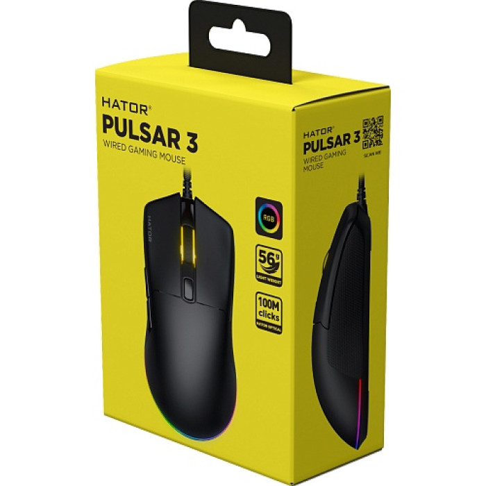 Проводная мышь игровая HATOR Pulsar 3 HTM610 Black
