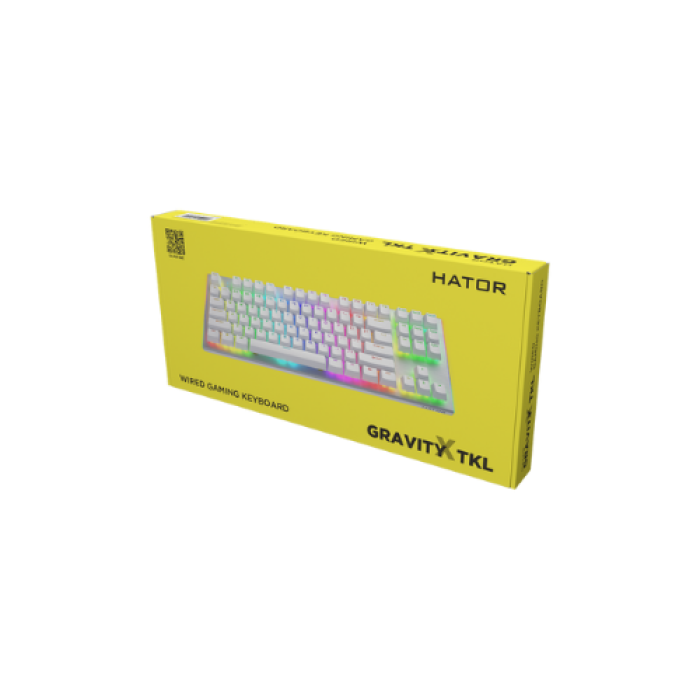 Игровая проводная клавиатура HATOR Gravity X TKL orange HTK551UA White