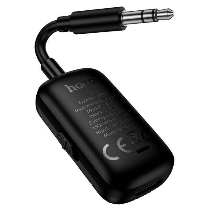 Аудіоадаптер HOCO E151 AUX / BT5.4 Black