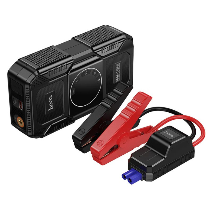 Пусковое устройство и насос Hoco QS6 8000 мАч, 800A, 10 bar Black